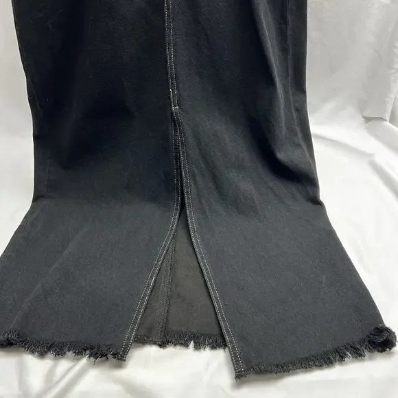 Pistola Women's Amira Long Sleeve Denim Jean Sheath Midi Dress In Noir Size S - Picture 3 of 12